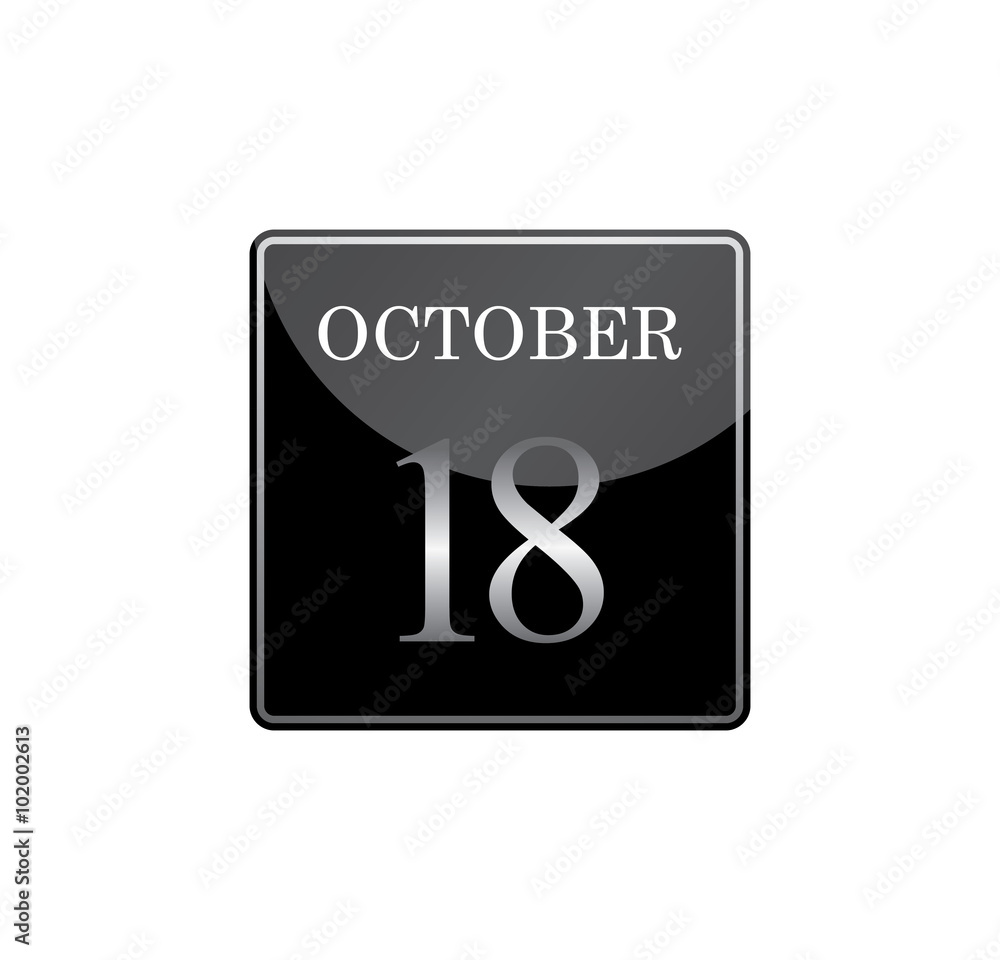 18 october calendar silver and glossy 18 october calendar silver and glossy