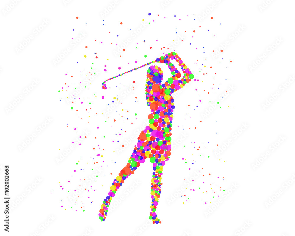 Golf Player Silhouette Graphics Logo Golf Player Silhouette Graphics Logo