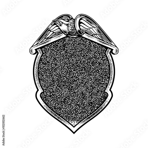 classic eagle badge vector vintage illustration