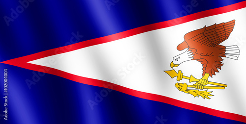 Flag of American Samoa waving in the wind