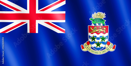 Flag of Cayman Islands waving in the wind