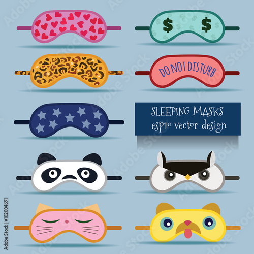 Sleeping masks design illustration