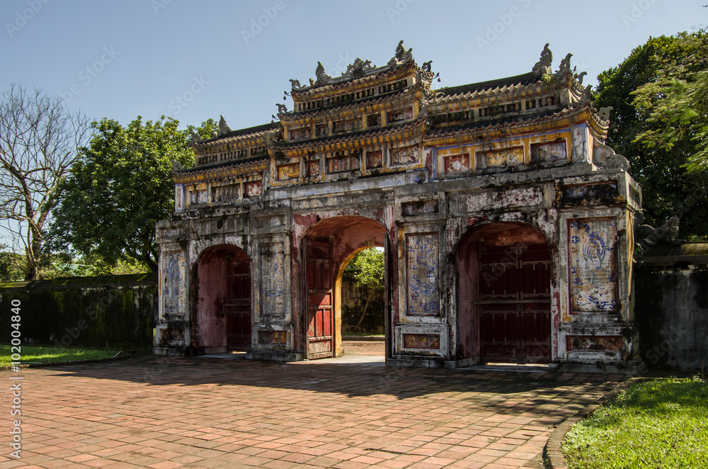 Inside the citadel. Imperial Forbidden City. Hue, Vietnam.
