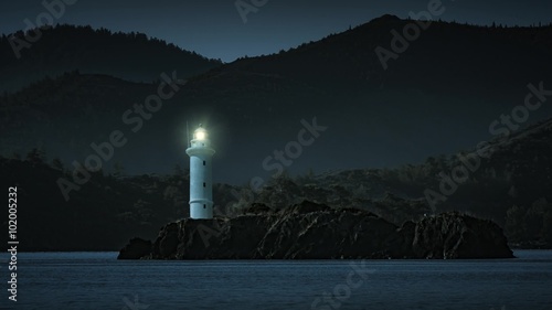 Lighthouse at night