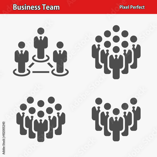 Business Team Icons. Professional, pixel perfect icons optimized for both large and small resolutions. EPS 8 format.