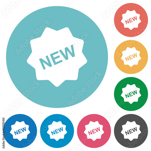 Flat new badge icons