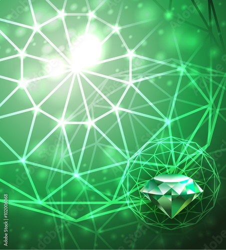 Background with emerald