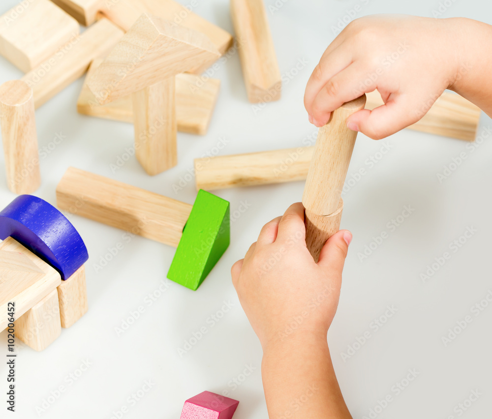 macro wooden blocks playing macro wooden blocks playing