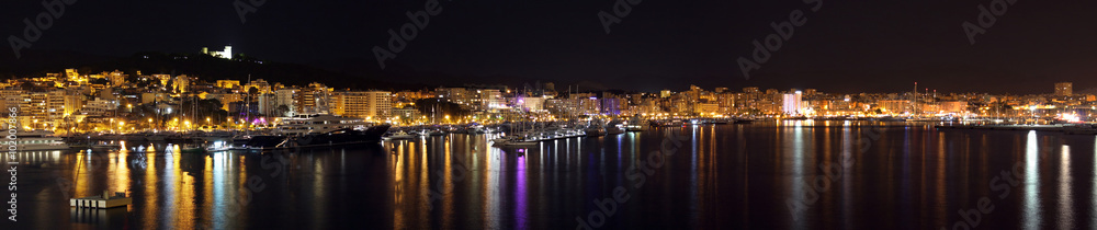 Cannes, France in the night