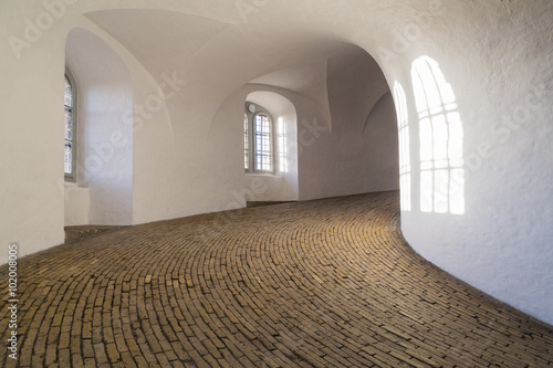 Obraz na plátne Spiral ramp of the round tower in Copenhagen
