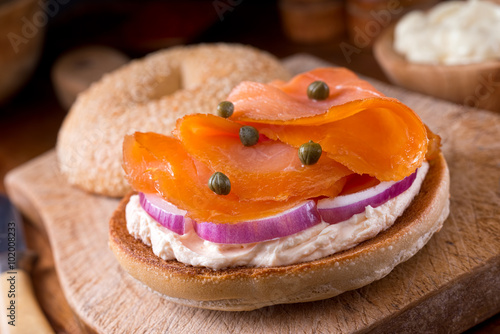 Canvastavla Smoked Salmon Bagel