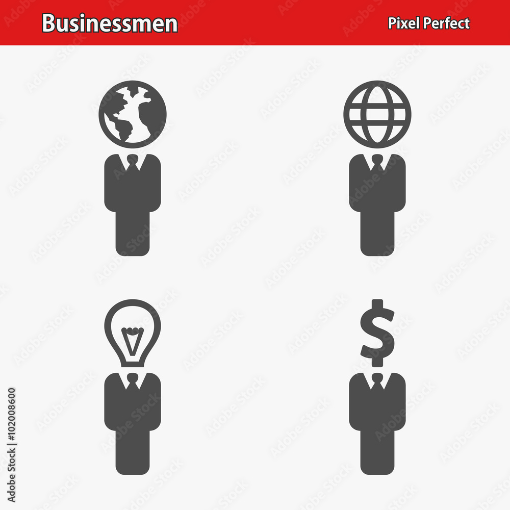 Businessmen Icons. Professional, pixel perfect icons optimized for both large and small resolutions. EPS 8 format.