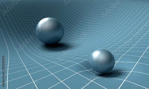 Tablou canvas sphere is affecting space / time around it