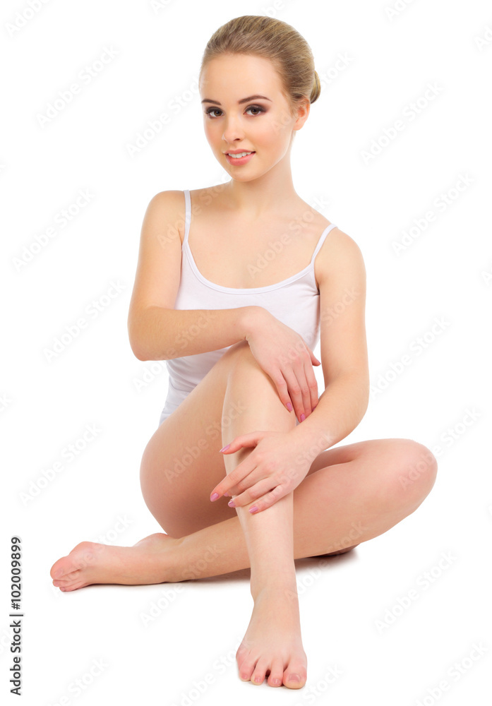 Young healthy girl isolated
