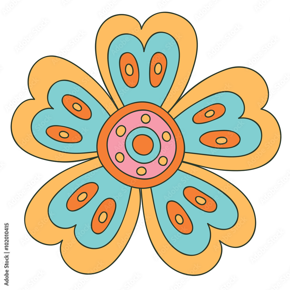 Abstract floral ornament. Hand drawn doodle. Vector illustration Abstract floral ornament. Hand drawn doodle. Vector illustration