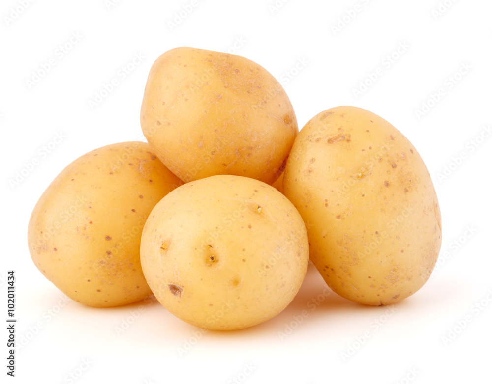 new potato tuber isolated on white background cutout new potato tuber isolated on white background cutout