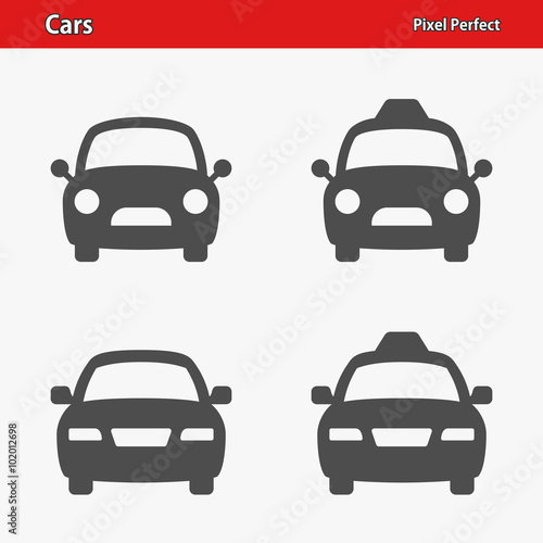 Cars Icons. Professional  pixel perfect icons optimized for both large and small resolutions. EPS 8 format.