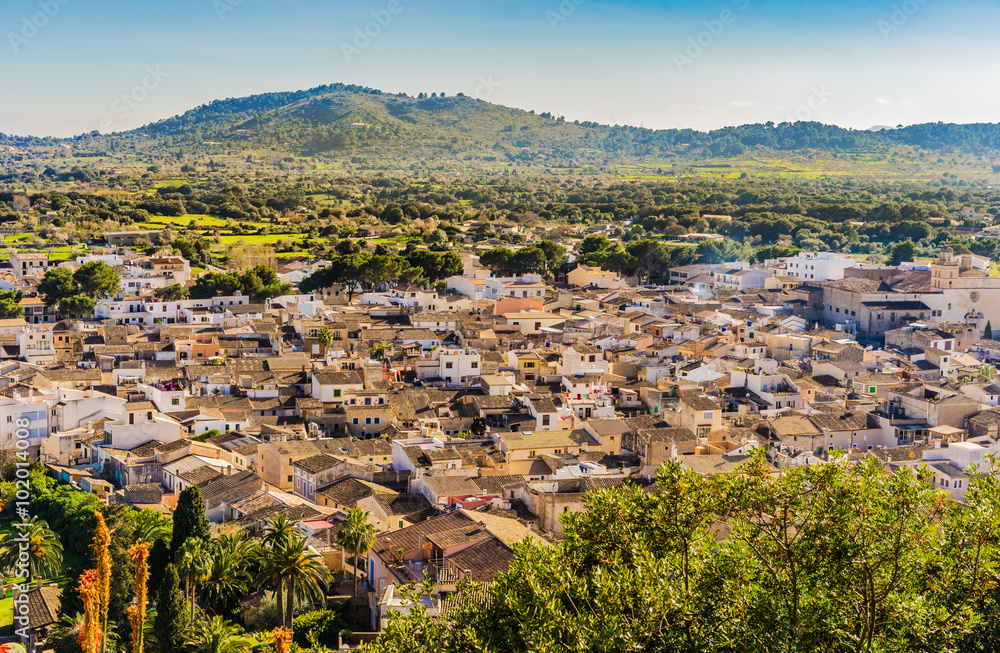 Panoramic view of a old spanish town