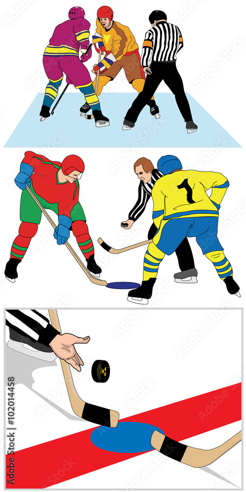 Obraz premium Nedsläpp i hockeyrinken