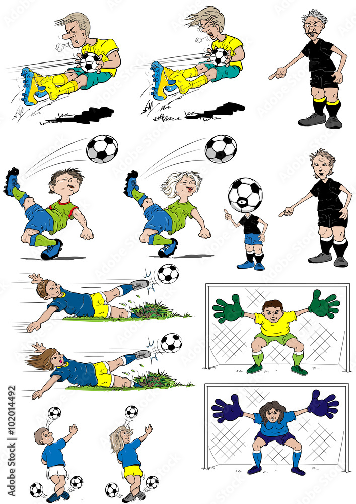 Fototapeta premium Roliga fotbolls spelare