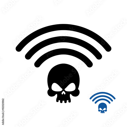 Wifi Death. Wireless transmission of death. Remote access of dea photo