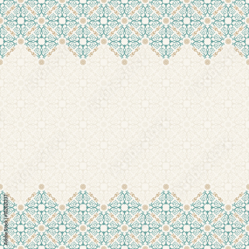Seamless border vector ornate in Eastern style photo