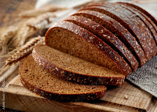 fresh rye bread photo