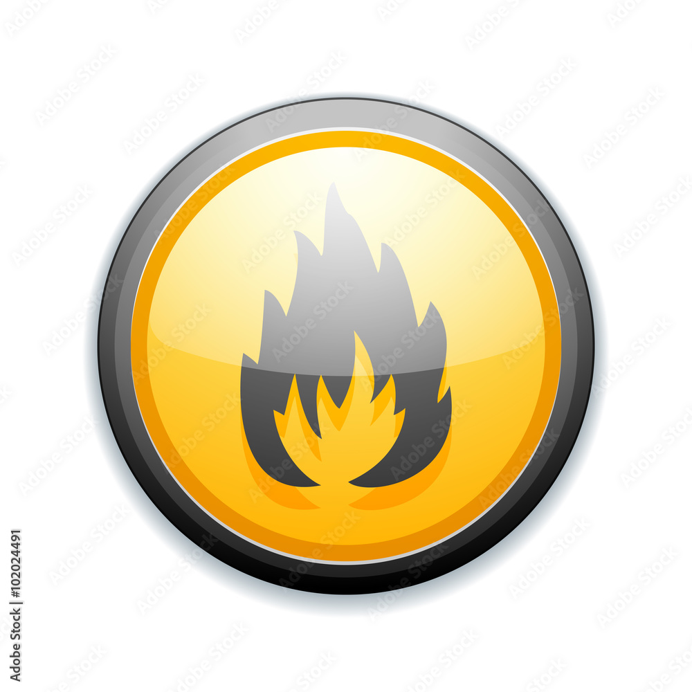 Flammable button sign Flammable button sign