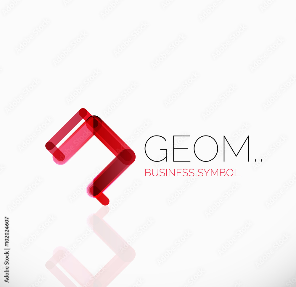 Logo, linear abstract geometric icon Logo, linear abstract geometric icon