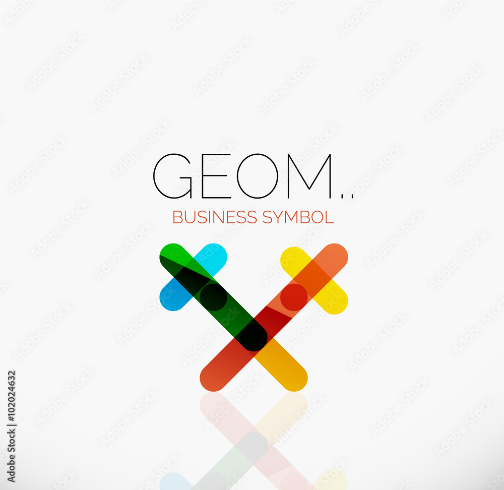 Logo, linear abstract geometric icon Logo, linear abstract geometric icon