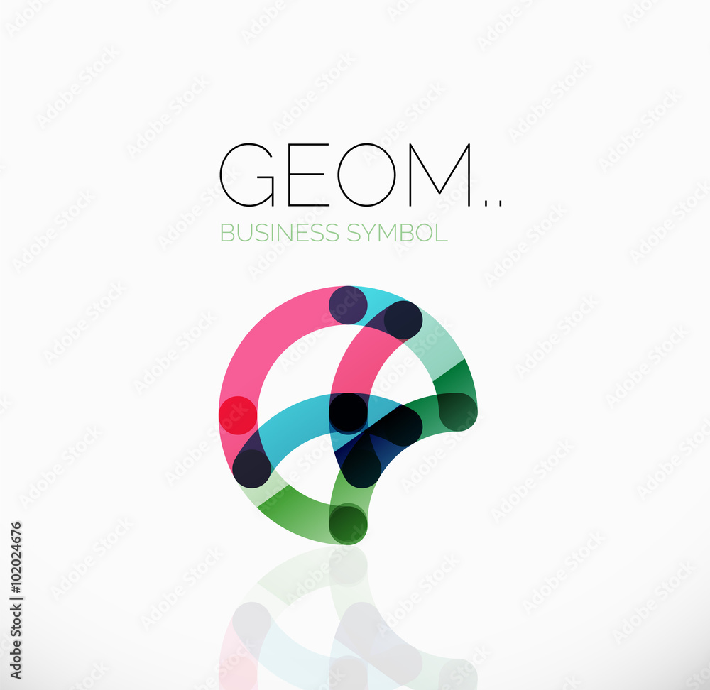 Logo, linear abstract geometric icon Logo, linear abstract geometric icon