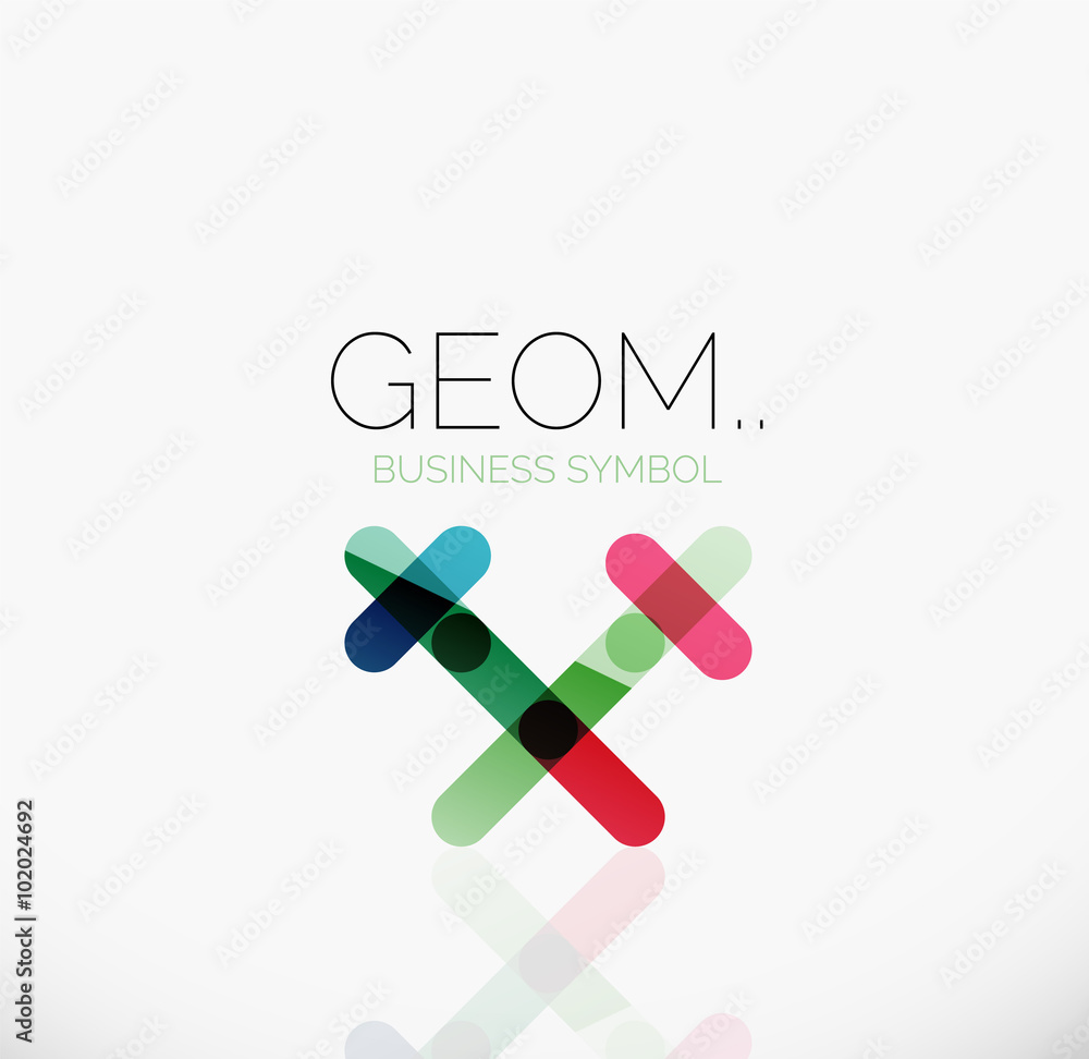 Logo, linear abstract geometric icon Logo, linear abstract geometric icon