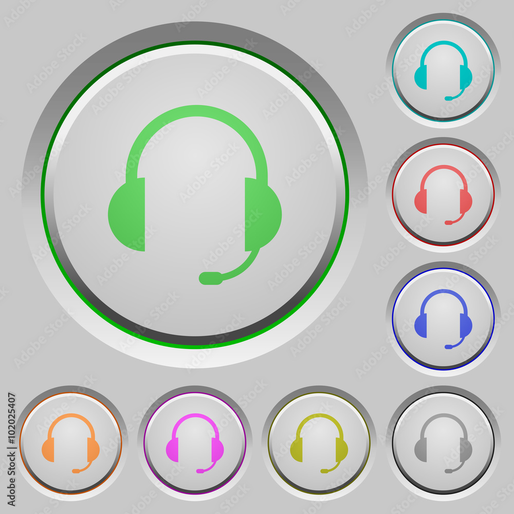Headset push buttons Headset push buttons