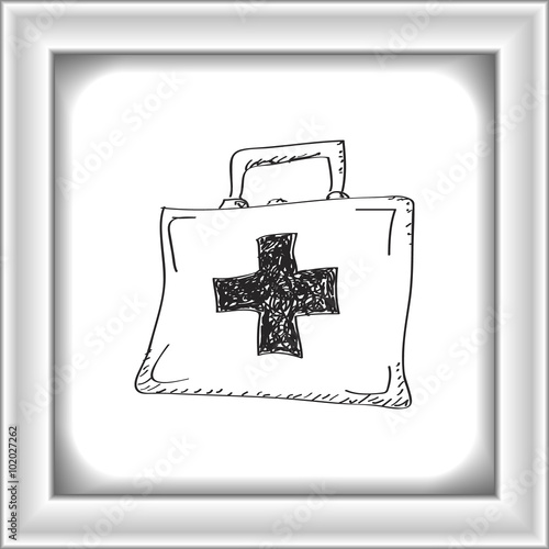 Simple doodle of a first aid box