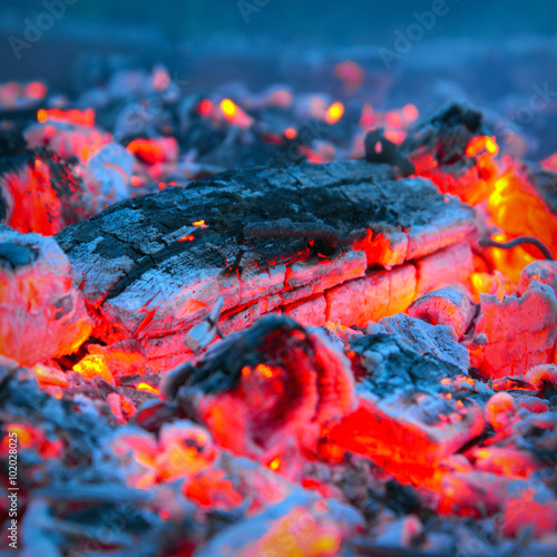 Charcoal close-up as a background photo