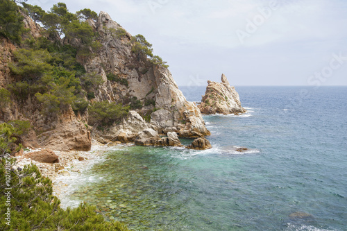 Mediterranean coast in Catalonia (Spain)..