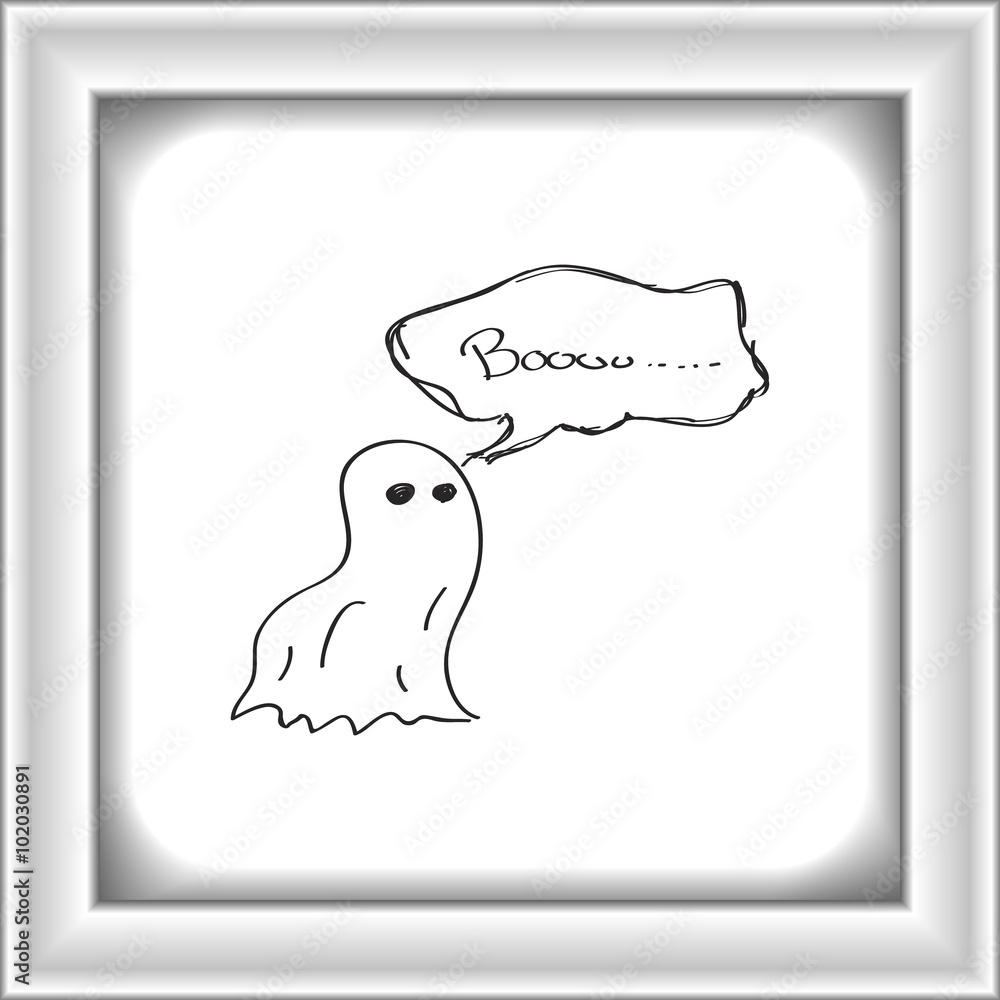 Simple doodle of a ghost Simple doodle of a ghost