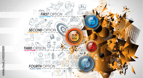 Clean Infographic Layout Template for data and information analysis