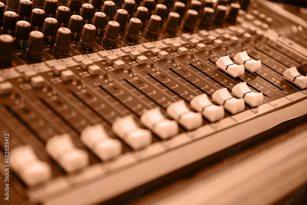 Sound mixer control panel Sound mixer control panel