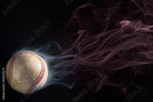 Spinning Smoking Hot Baseball