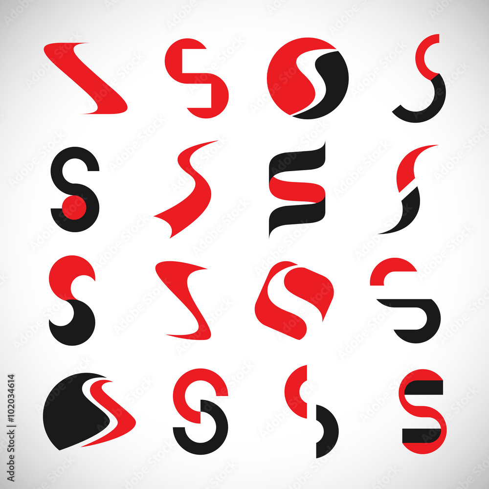 S Lettering - Isolated On White Background - Vector Illustration, Graphic Design, Editable For Your Design S Lettering - Isolated On White Background - Vector Illustration, Graphic Design, Editable For Your Design