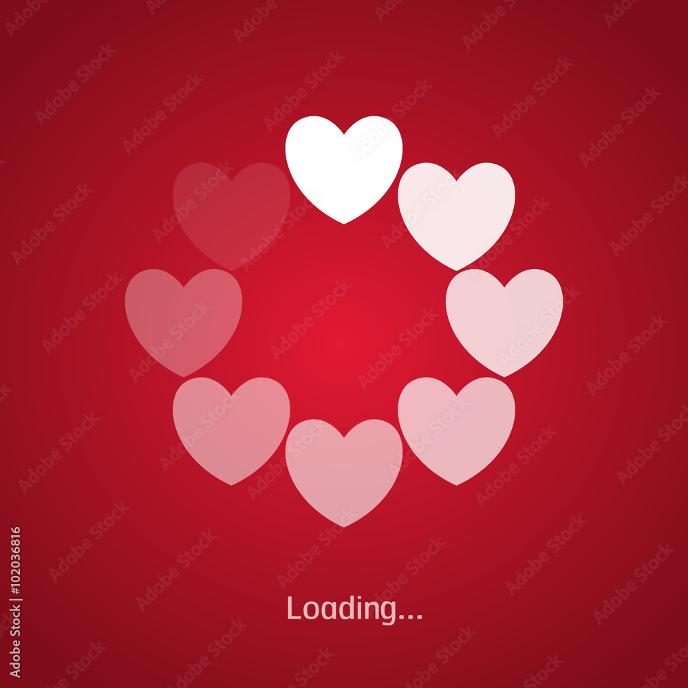 vector illustration of love uploading background