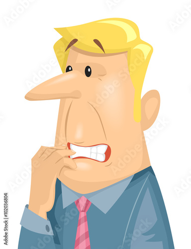 Man Chewing Fingernails