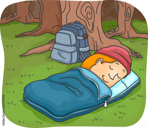 Man Sleeping Bag