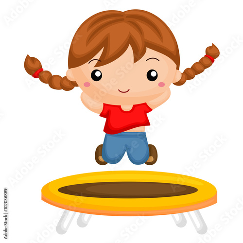 A jumping girl