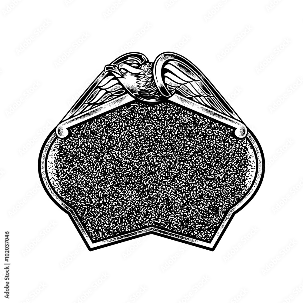 classic eagle badge vector vintage illustration Stock Vector | Adobe Stock
