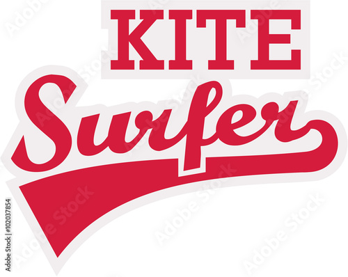 Kitesurfer retro font
