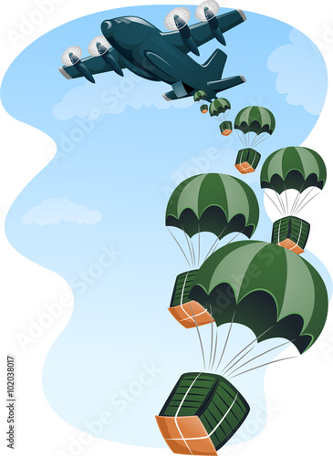 Cargo Plane Air Drop