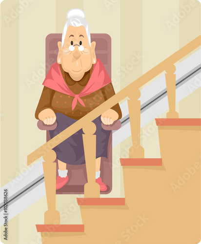 Senior Woman Chair Elevator