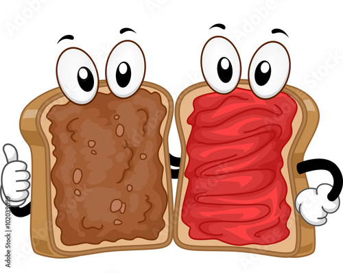 Mascot Peanut Butter Jam Sandwich